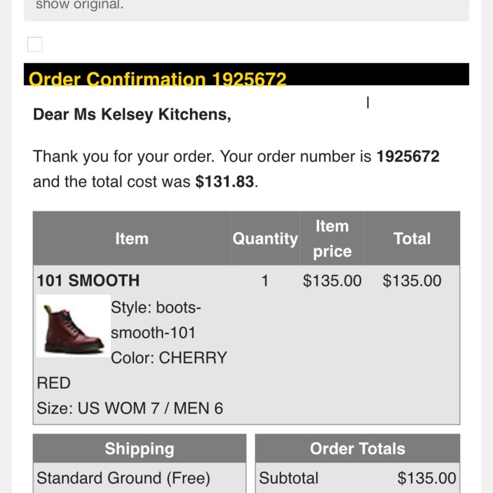 Dr martens smooth 101 cherry boots